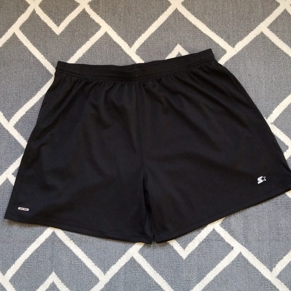 Two pairs of black knit shorts, XL